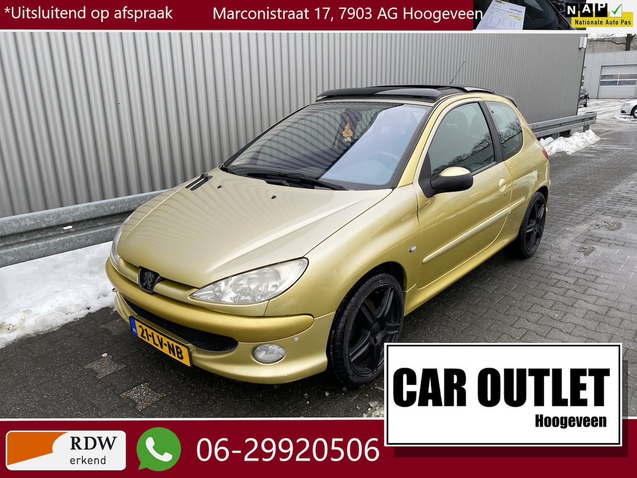 Peugeot 206 - 1.6-16V XS INRUILKOOPJE! met Clima, Pioneer Audio, Shuif/Kantel, LM, – Inruil Mogelijk – - AutoWereld.nl