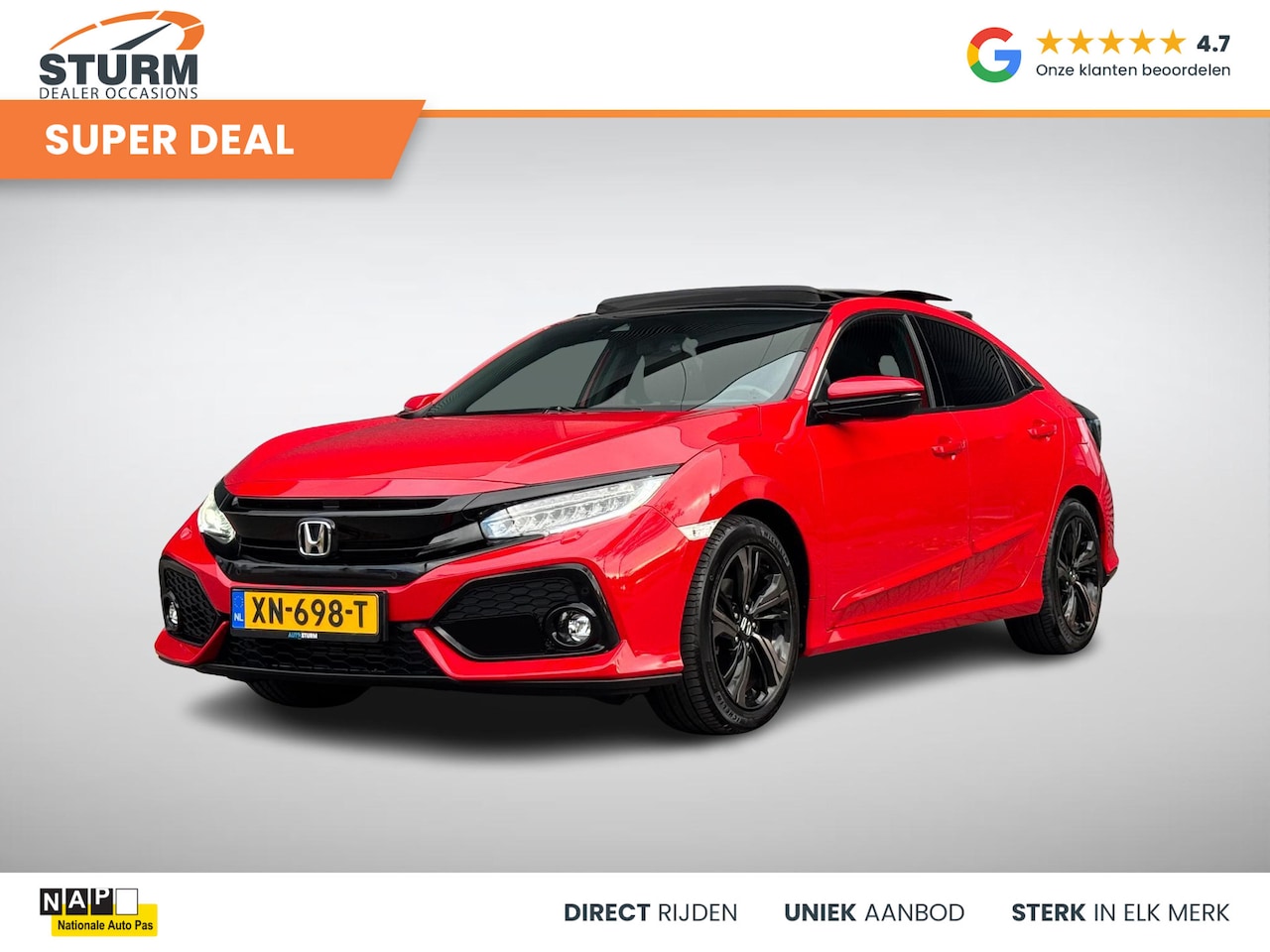 Honda Civic - 1.0 i-VTEC Executive NL-Auto, Panoramadak + Trekhaak! - AutoWereld.nl