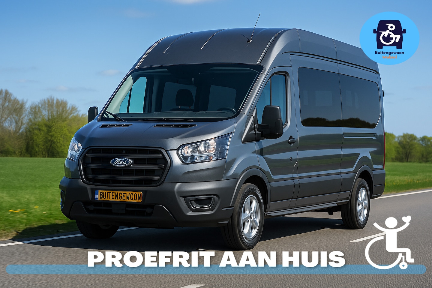 Ford Transit - Rolstoelbus (2022) Zelfrijder Automaat Airco - AutoWereld.nl