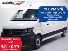 Volkswagen Crafter - 2.0 TDI 140 pk L4H3 Airco, Cruise Control Geveerde Stoel, PDC V+A, 3-Zits, Nieuw Overjarig