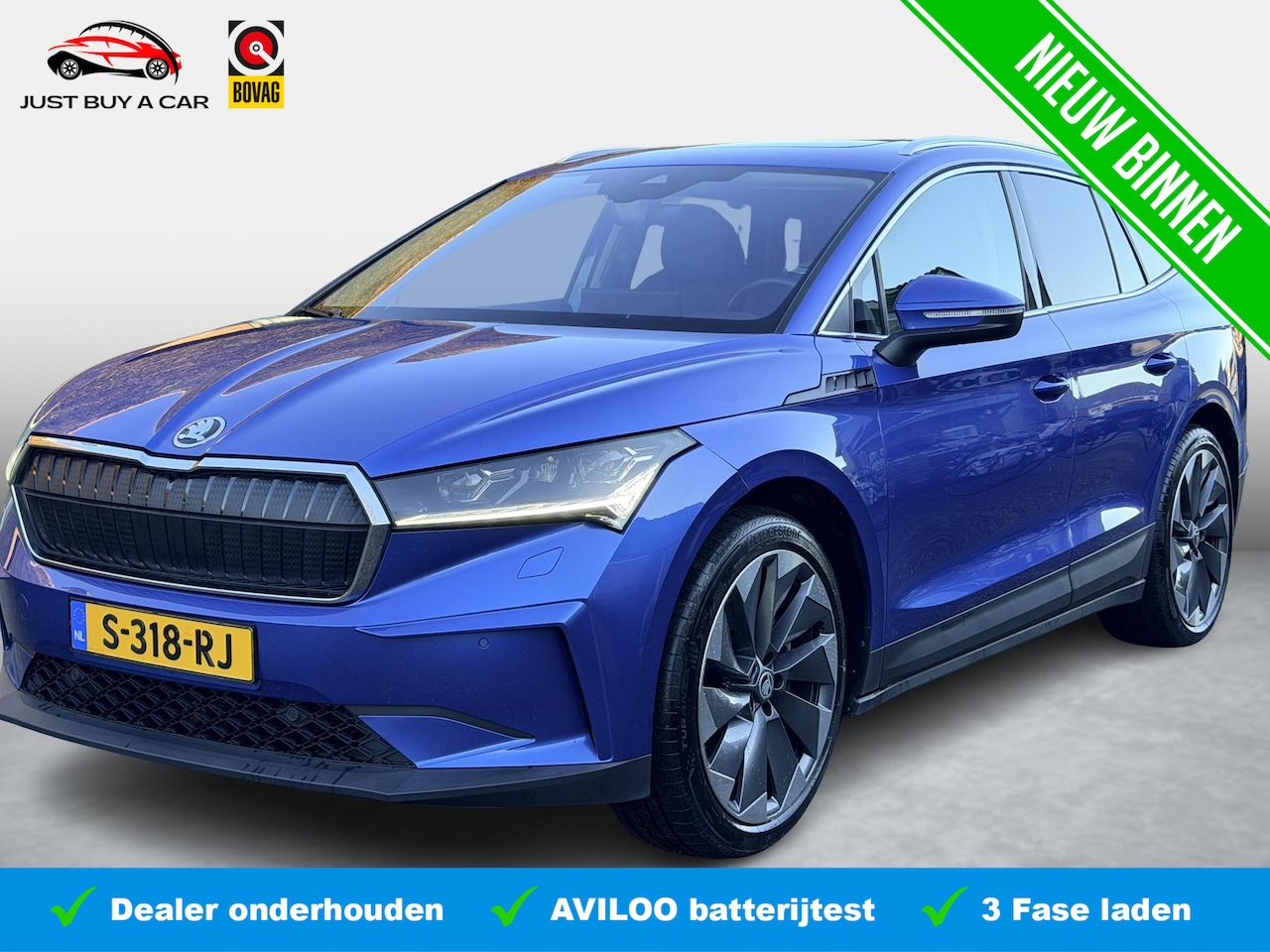 Skoda Enyaq iV - 80 SoH 90,5% / Panoramadak /Electr. Trekhaak / Clima-pakket / Sport-Plus-Pakket / Warmtepo - AutoWereld.nl