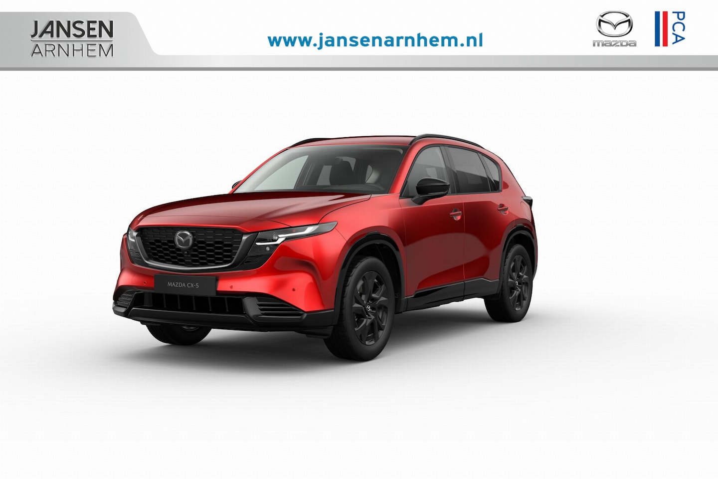 Mazda CX-5 - Homura - Zwart lederen interieur & Panoramic Pack | 19-inch lichtmetalen velgen, Black | A - AutoWereld.nl