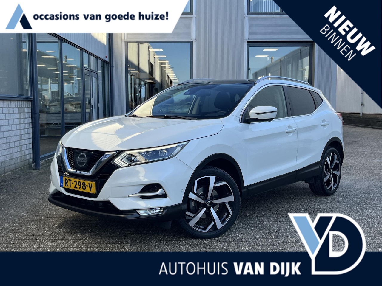 Nissan Qashqai - 1.2 Tekna | NL Auto/2e Eig./Voll.Historie/Navi/Clima/Cruise/19"/Trekhaak - AutoWereld.nl