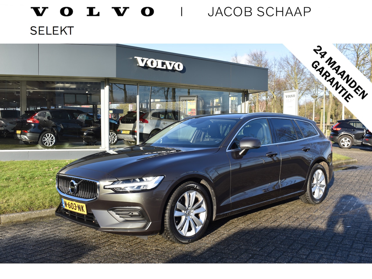 Volvo V60 - B4 211PK Automaat Momentum Business | Trekhaak | ACC | Camera | Stoelverwarming| Leder - AutoWereld.nl