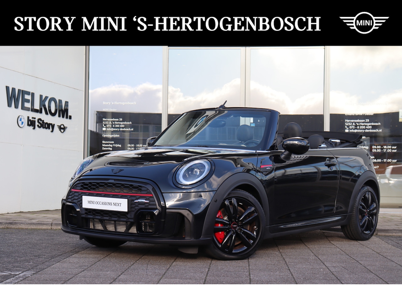 MINI Cabrio - John Cooper Works Automaat / Sportstoelen / Achteruitrijcamera / Head-Up / Comfort Access - AutoWereld.nl