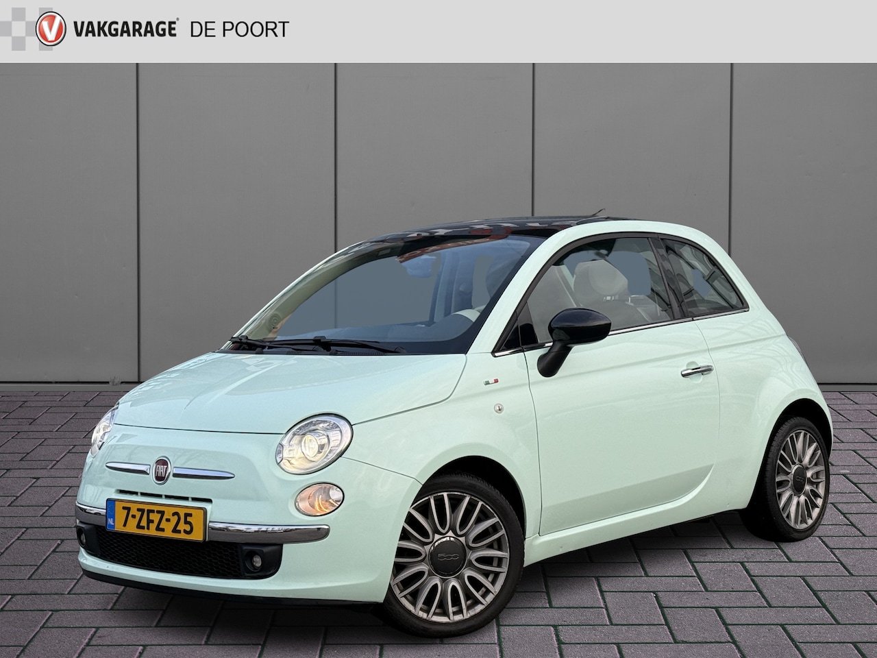Fiat 500 - 0.9 TwinAir Turbo Cult | NL-auto | Pano | Cilma | Interscope Audio | Leder | Mint Groen - AutoWereld.nl