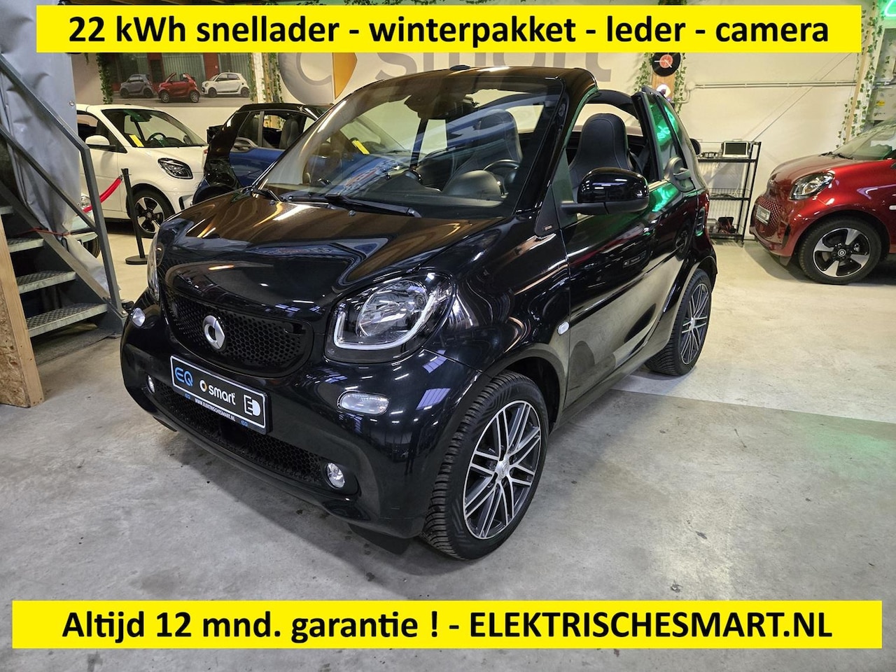 Smart Fortwo cabrio - EQ prime 22 kWh snellader - winterpakket - leder - camera - stoel- en stuurwielverwarming - AutoWereld.nl