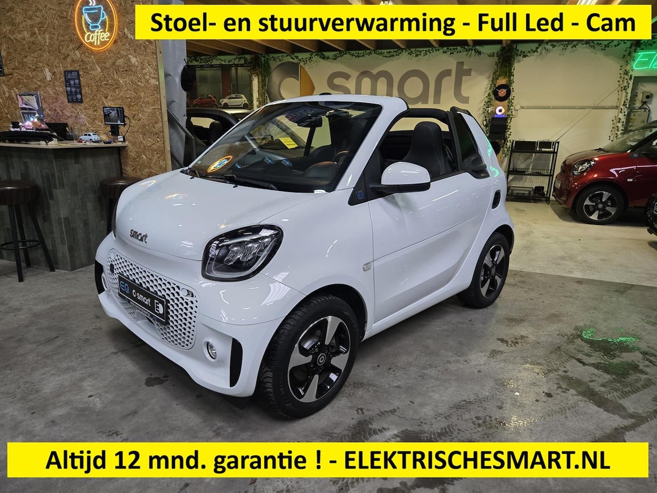 Smart Fortwo cabrio - EQ Comfort - stoel- en stuurverwarming - Full Led - 12 mnd. garantie - 3 fase snellader 22 - AutoWereld.nl
