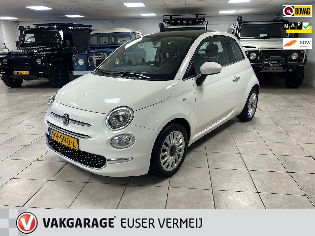 Fiat 500 - 0.9 TwinAir Turbo Lounge Panoramadak, Airco. - AutoWereld.nl