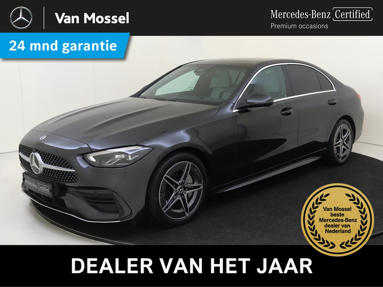 Mercedes-Benz C-klasse - 300 AMG Line Memory Seats / Parkeercamera / Sfeerverlichting / 18'' / Privacy Glass / - AutoWereld.nl