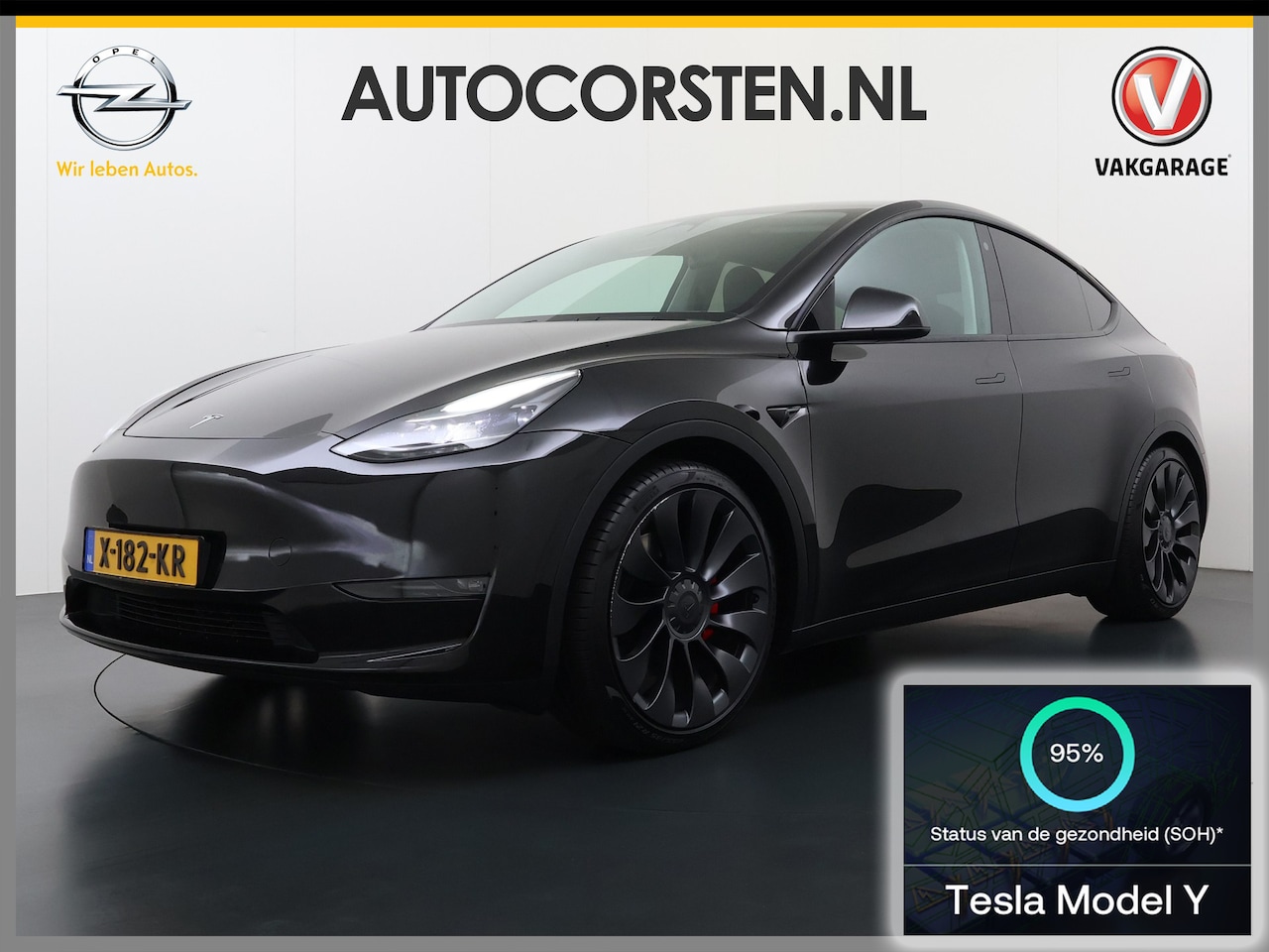 Tesla Model Y - Performance 535pk AWD 75kWh SOH 95% Warmtepomp Panoramadak Navi Ecc Leder Lmv 21" SOH 95% - AutoWereld.nl