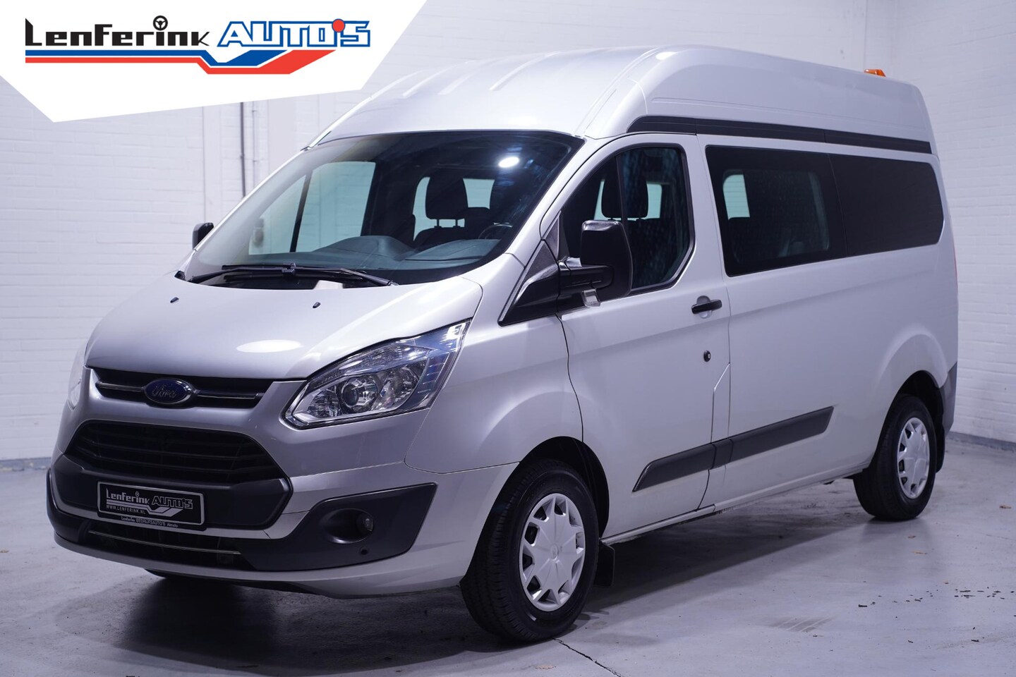 Ford Transit Custom - 2.0 TDCI 130 pk L2H2 Dubbel Cabine 6p Airco Cruise Control, PDC V+A, Hoog Dak - AutoWereld.nl