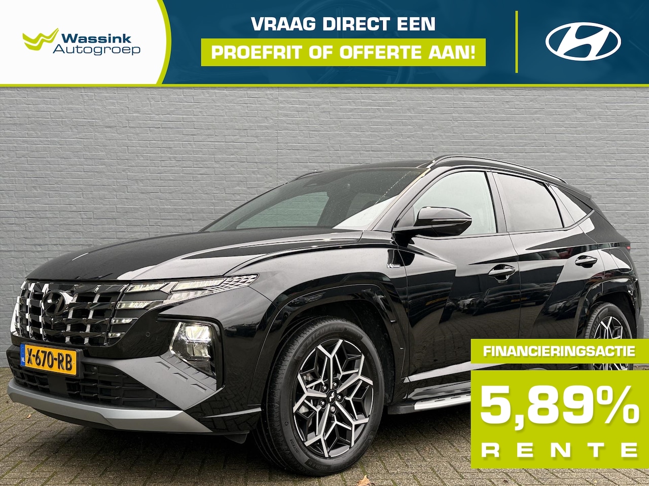 Hyundai Tucson - 1.6 T-GDi PHEV 265pk AWD N Line Sky I Trekhaak I Side Steps | Schuif-kanteldak | Stoelvent - AutoWereld.nl