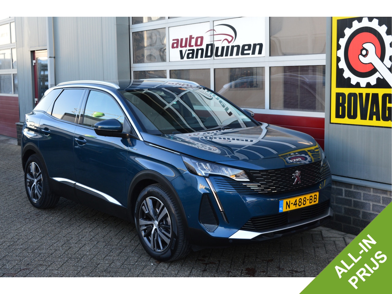 Peugeot 3008 - 1.6 HYbrid 225 Blue Lease Allure O.a: Afn. Haak, PDC, Camera, Carplay, Keyless, Etc. All-i - AutoWereld.nl