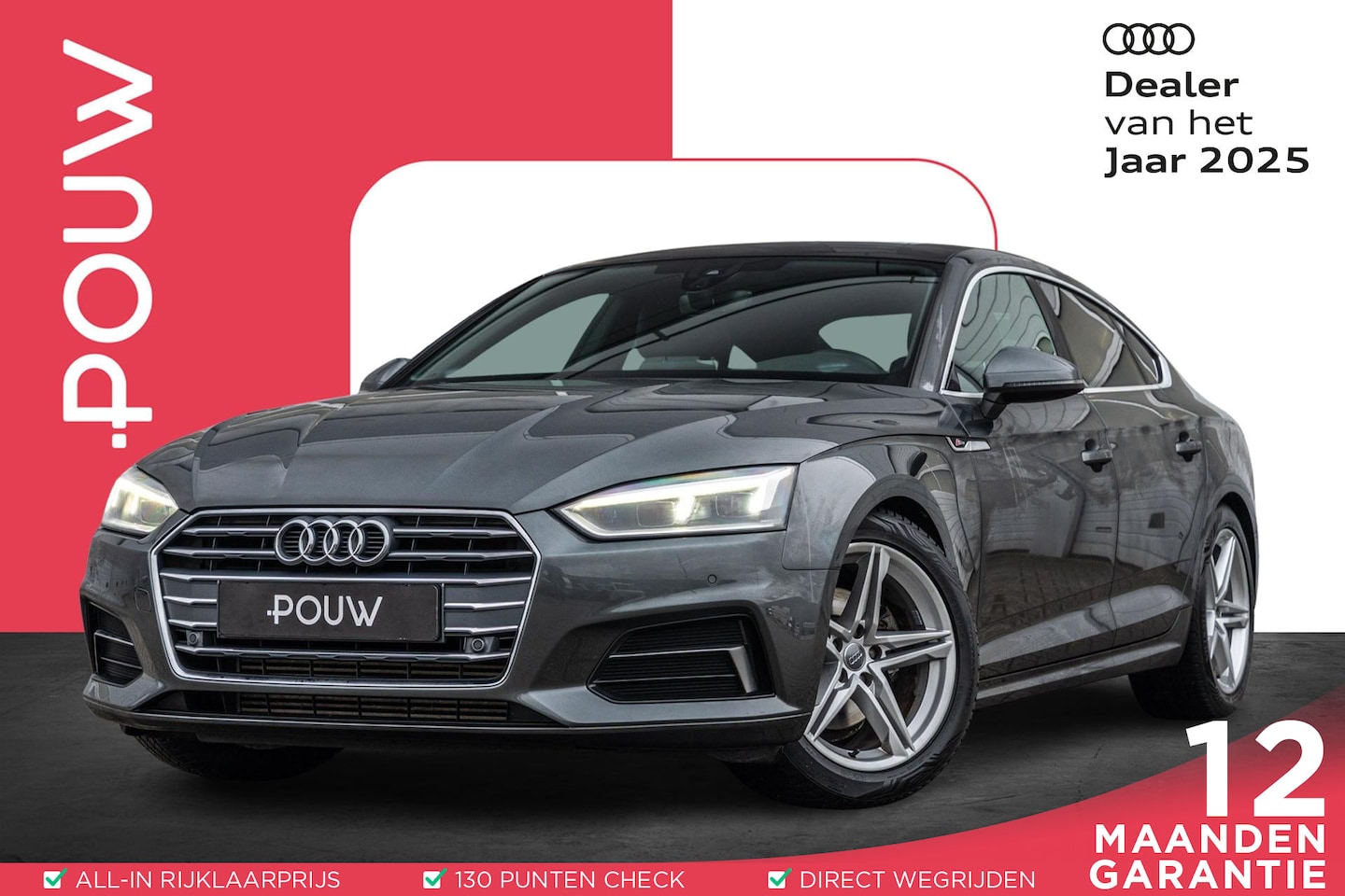 Audi A5 Sportback - 40 TFSI 190pk S-tronic S-Line | Panoramadak | Stoelverwarming - AutoWereld.nl