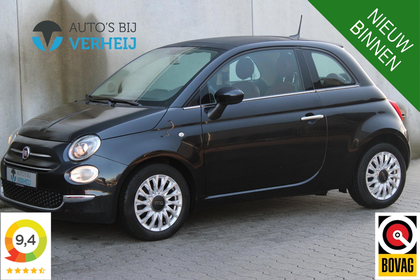 Fiat 500 - 0.9 TwinAir Turbo Lounge / LEDER / NAVI / LM VELGEN / OPEN DAK - AutoWereld.nl