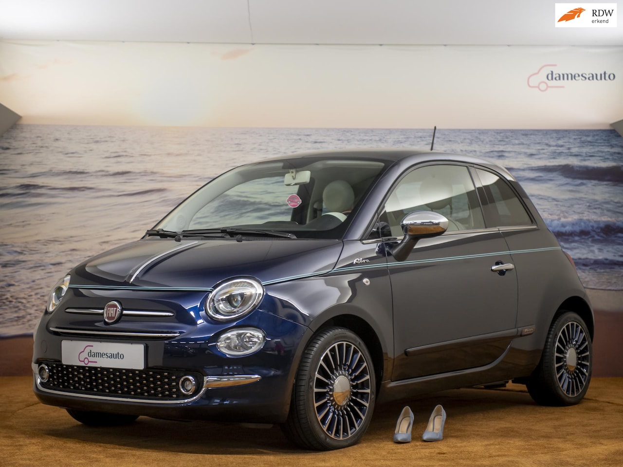 Fiat 500 - 0.9 Turbo, Riva, volledig leder, puur chique! Incl garantie - AutoWereld.nl
