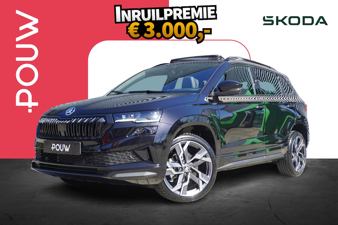 Skoda Karoq - 1.5 TSI 150pk DSG ACT Sportline Business | LMV 19'' | Glazen Panorama-dak | Trekhaak Uitkl - AutoWereld.nl