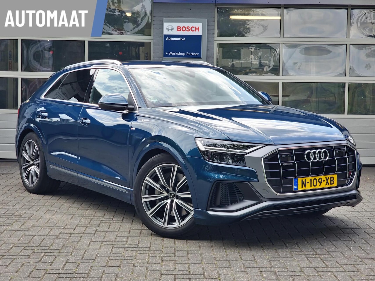 Audi Q8 - 55 TFSI e quattro 422PK S-Line | SOH 91% | Luchtvering |irtual | Sfeer | Leer | - AutoWereld.nl