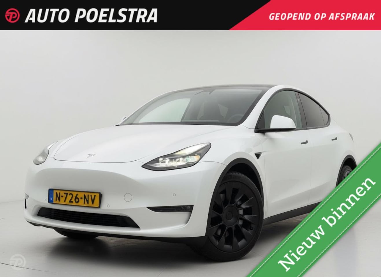 Tesla Model Y - Long Range AWD 75 kWh Autopilot Zwart Leder Panoramadak 20" incl. BTW - AutoWereld.nl