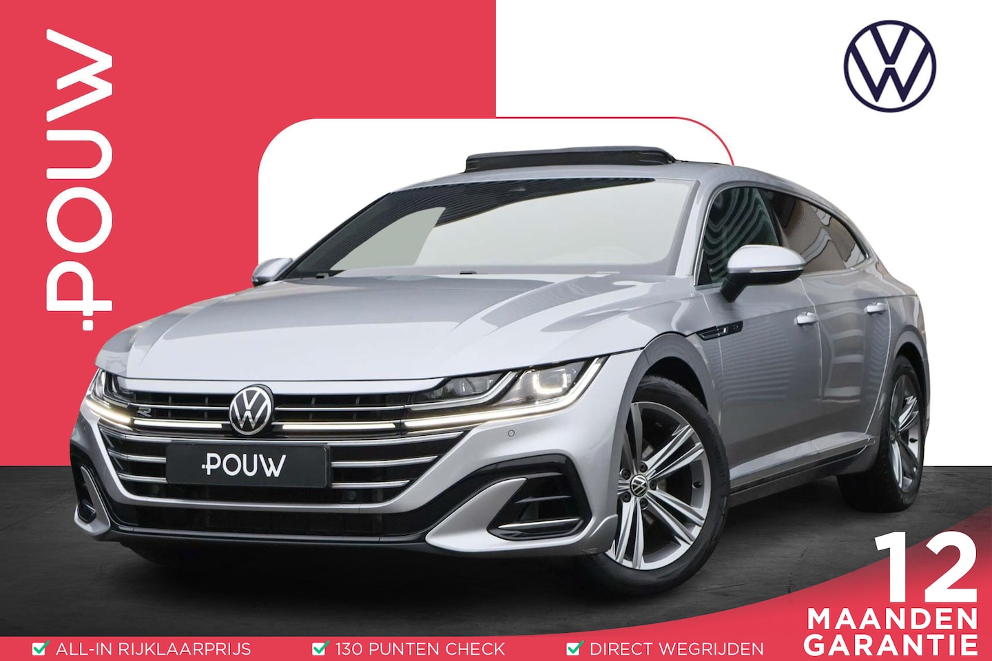 Volkswagen Arteon Shooting Brake - 2.0 TSI 190pk DSG R-Line Business+ | Panoramadak | Stoel-/ Stuur & Voorruitverwarming - AutoWereld.nl