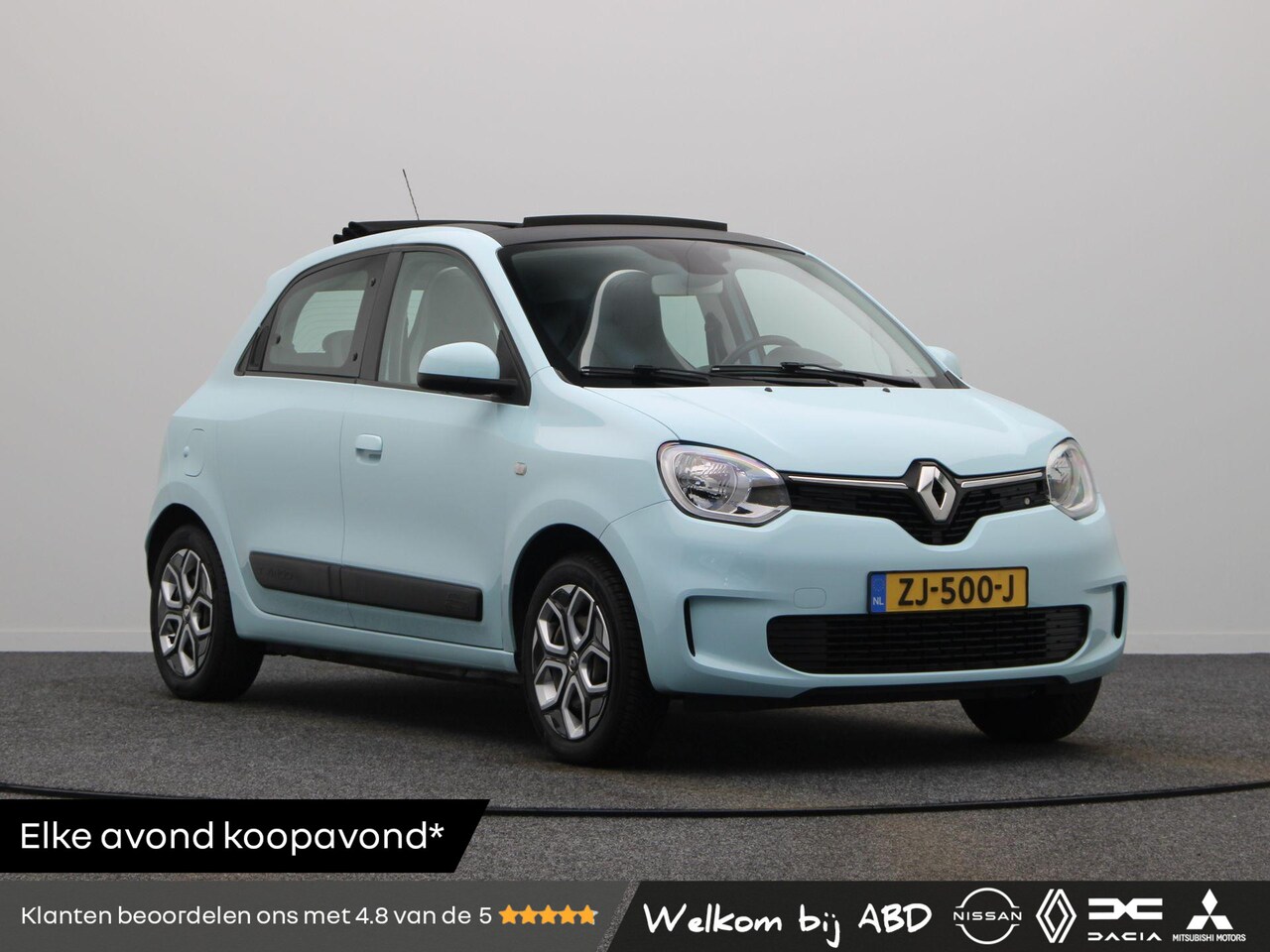 Renault Twingo - SCe 75pk Collection | Stoffen vouwdak | Facelift! | Airco | Bleu Dragée | - AutoWereld.nl