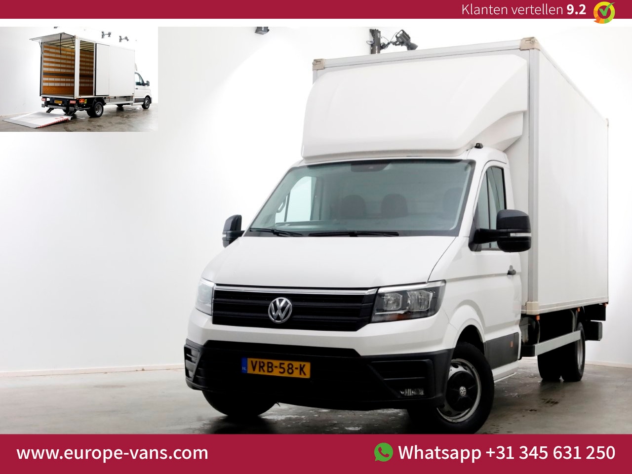 Volkswagen Crafter - 50 2.0 TDI 177pk Bakwagen met laadklep 1000kg en zijdeur L443cm 06-2022 - AutoWereld.nl