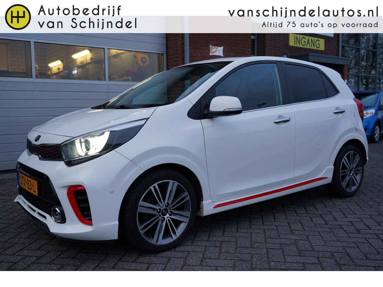 Kia Picanto - 1.2 CVVT AUTOMAAT GT-LINE VOLLEDIG DEALER ONDERHOUDEN CAMERA LED NAVIGATIE ANDROID/APPLECA - AutoWereld.nl