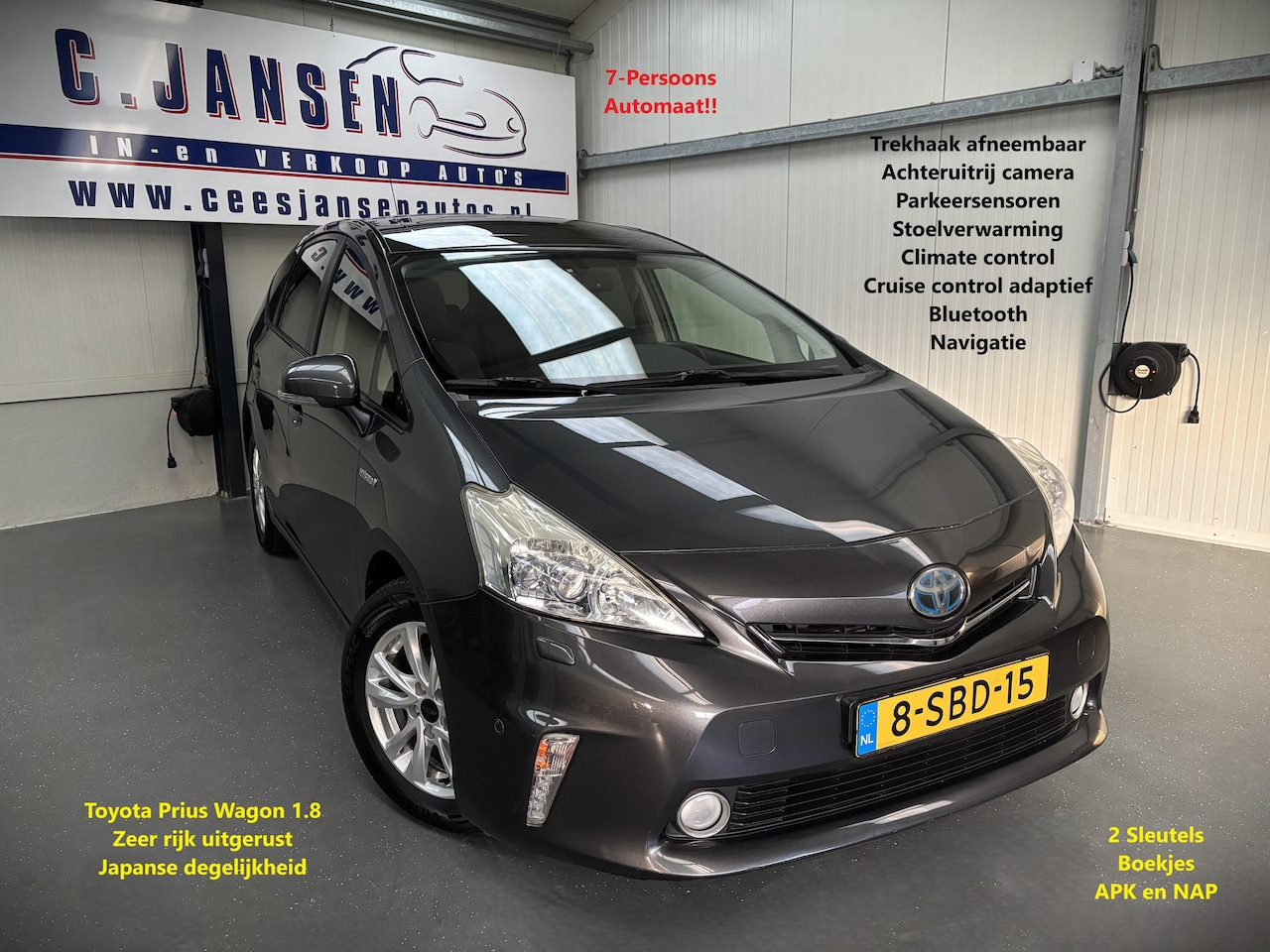 Toyota Prius Wagon - 1.8 Dynamic Business 7 persoons! Automaat! | Achteruitrijcamera | Cruise control adaptief - AutoWereld.nl
