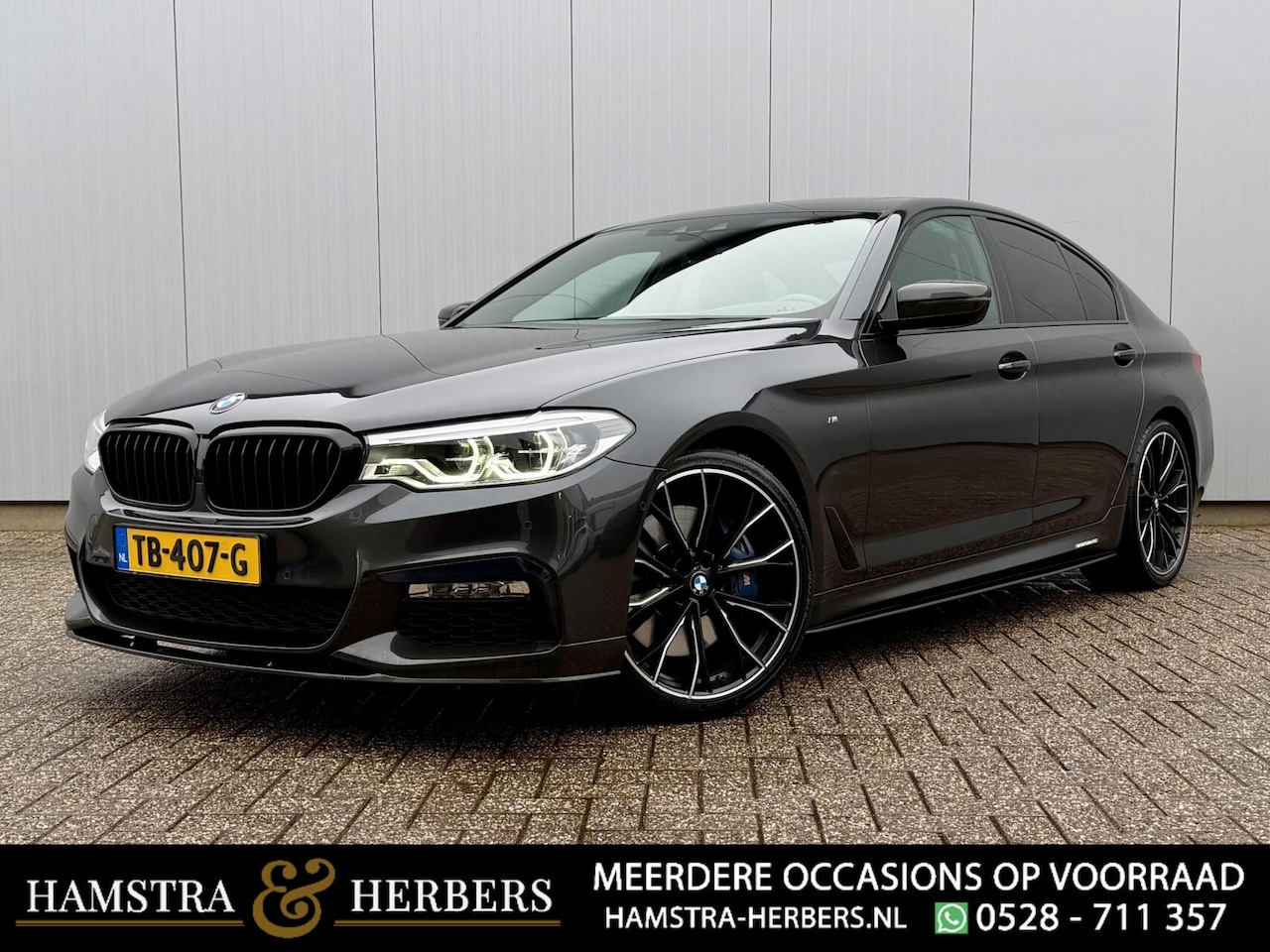 BMW 5-serie - 540i High Executive M-sport zwart / carbon - AutoWereld.nl