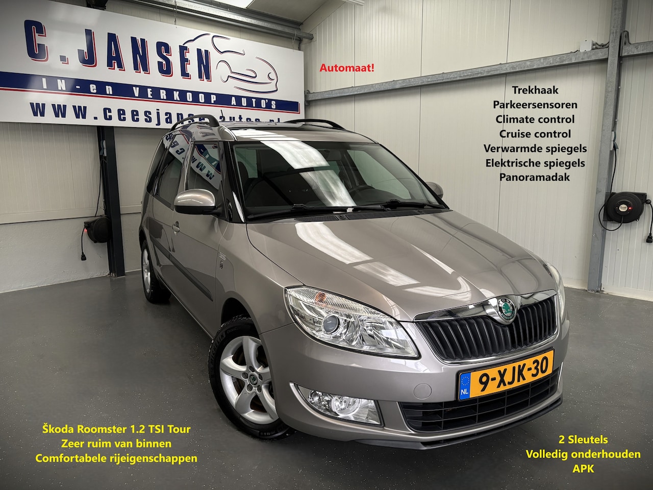 Skoda Roomster - 1.2 TSI Tour Automaat! | Airco | Buitenspiegels elektrisch verstel- en verwarmbaar | Cruis - AutoWereld.nl