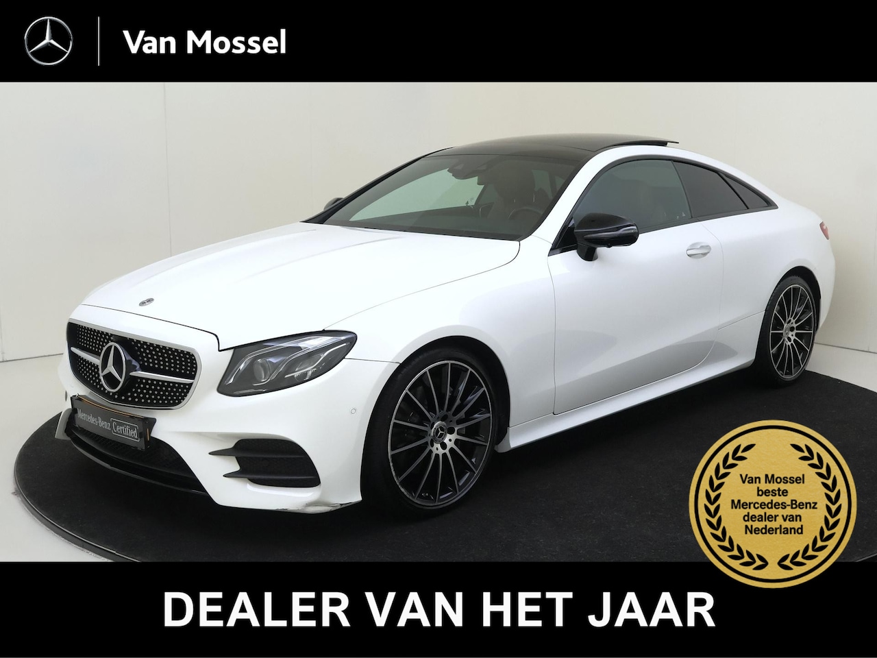 Mercedes-Benz E-klasse Coupé - 200 Premium Plus /Panoramadak /Memory /Burmester /360 Camera /Night pakket /20 Inch - AutoWereld.nl