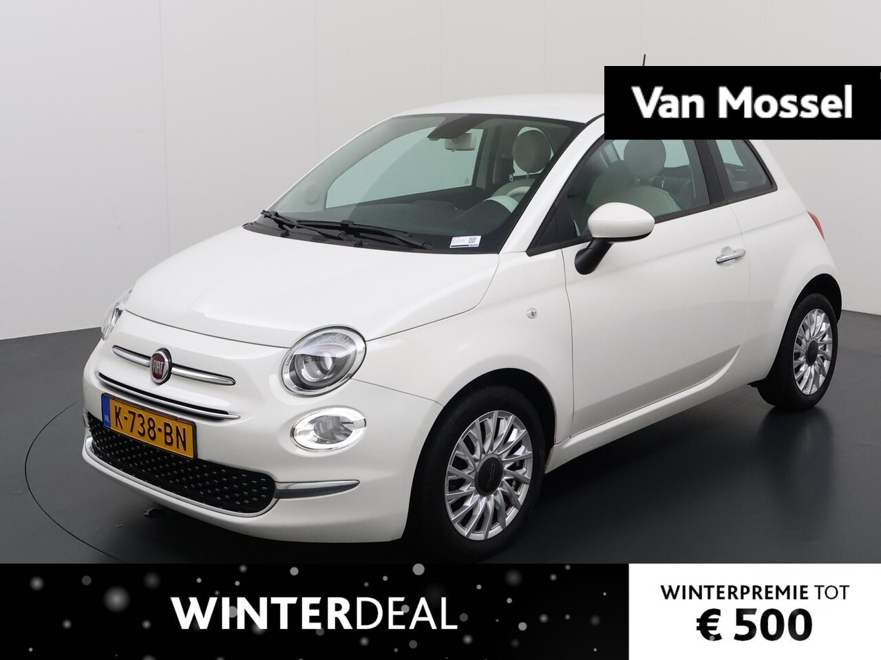 Fiat 500 - 1.0 Hybrid Lounge | Airco | Cruise control | Zuinige motor - AutoWereld.nl