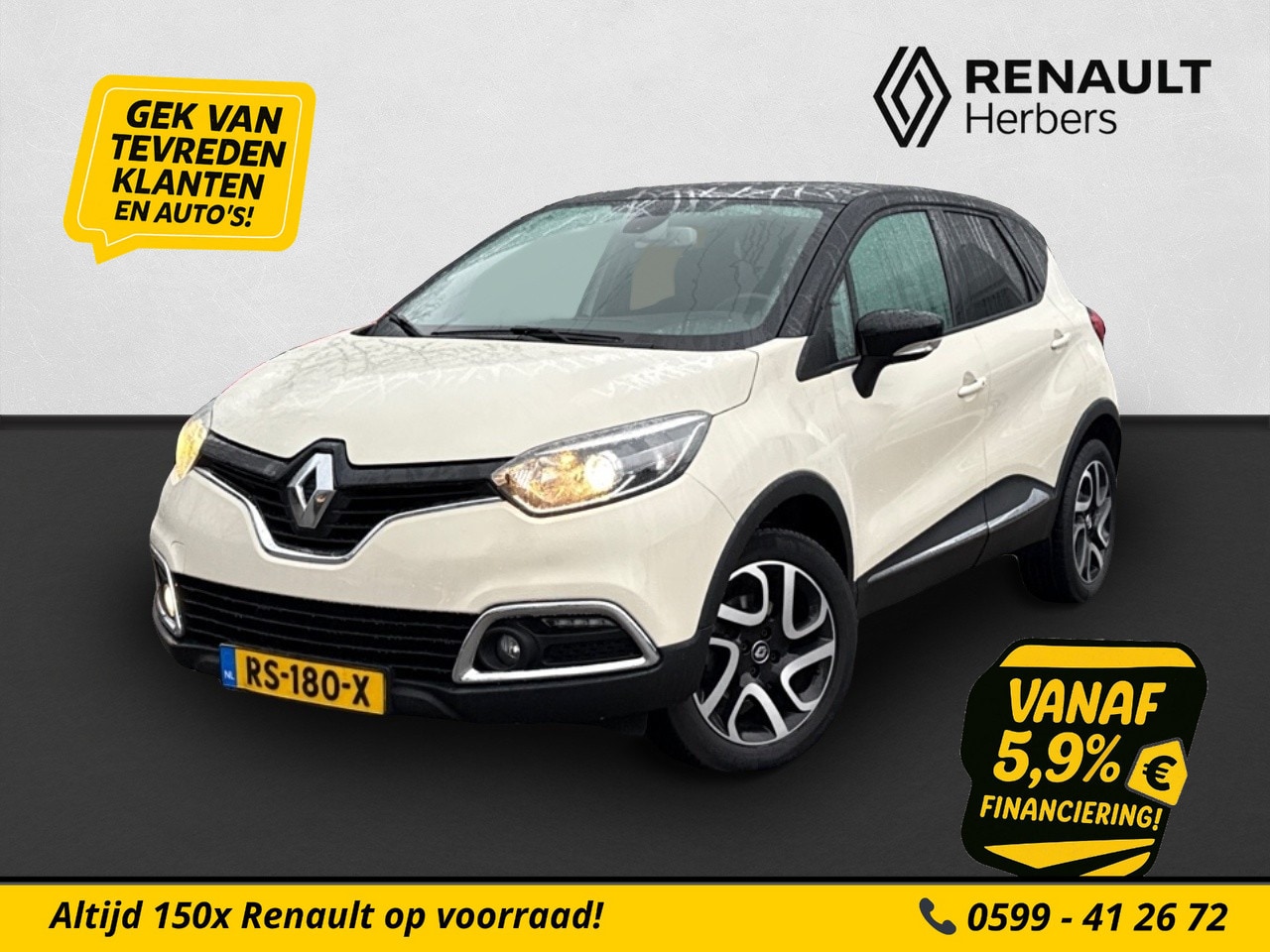 Renault Captur - 1.2 TCe Dynamique EDC AUTOMAAT / NAVI / TREKHAAK - AutoWereld.nl