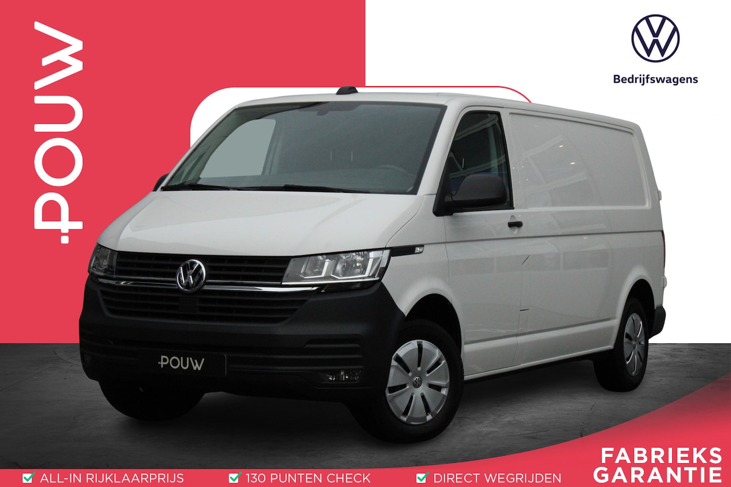 Volkswagen Transporter - 2.0 TDI 150pk L2H1 28 | Trekhaak 2500kg | Navigatie | Apple Carplay - AutoWereld.nl