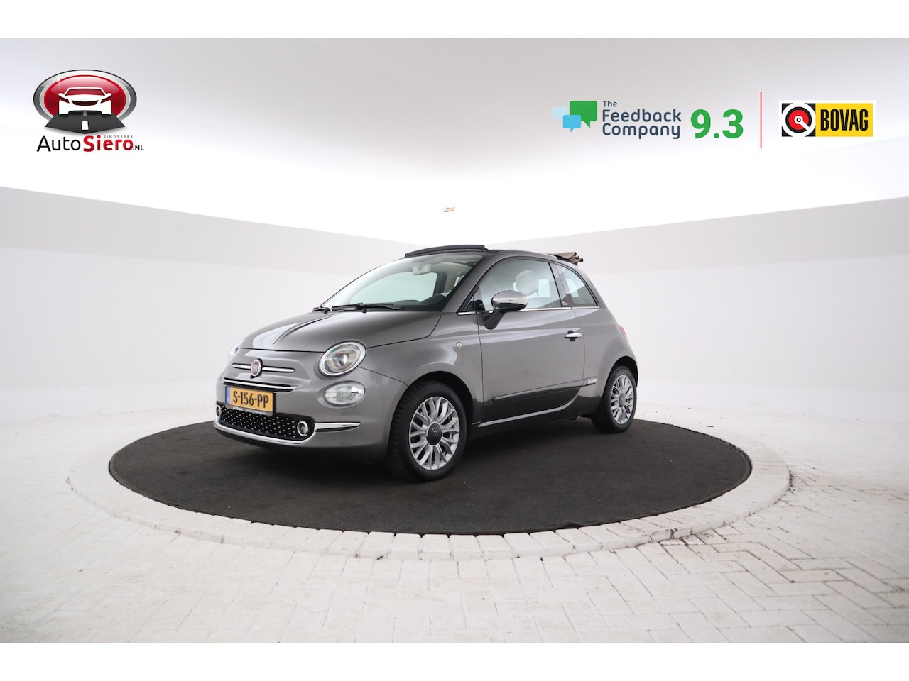 Fiat 500 C - 0.9 TwinAir Turbo Lounge Cabriolet, Navigatie, Airco - AutoWereld.nl