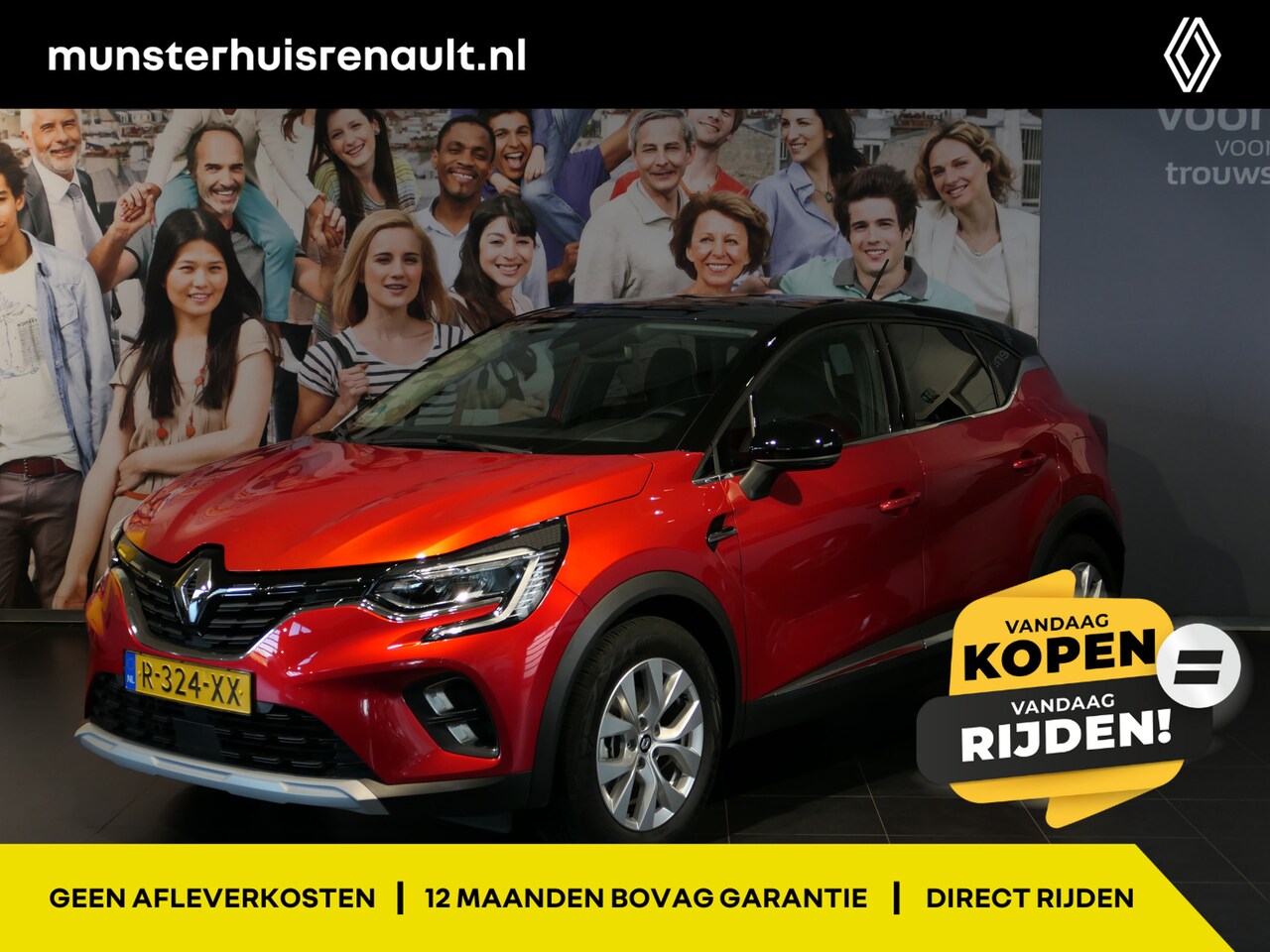 Renault Captur - 1.6 E-Tech Plug-in Hybrid 160 Intens - Occasion Lease vanaf €494 p/m - Navi - Sensor achte - AutoWereld.nl