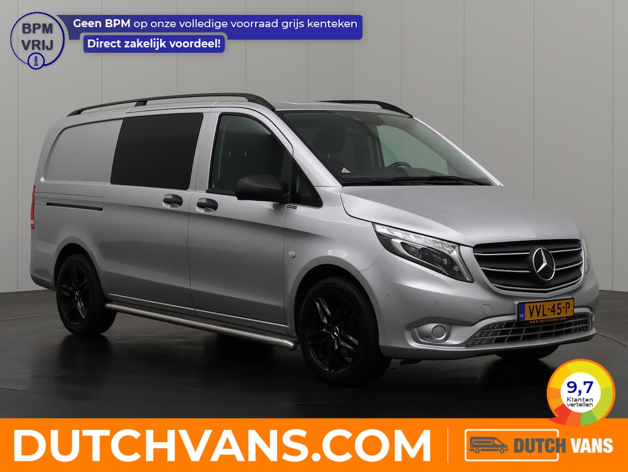 Mercedes-Benz Vito - 116CDI Automaat Lang Dubbele Cabine Business | Led | Comfort | Navigatie | Camera | Trekha - AutoWereld.nl