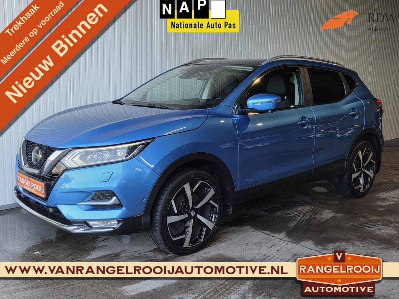 Nissan Qashqai - 1.2 Tekna 1.2 Tekna, trekh., pano, 360 cam., 19" lmv, half leer, stoelverw. - AutoWereld.nl