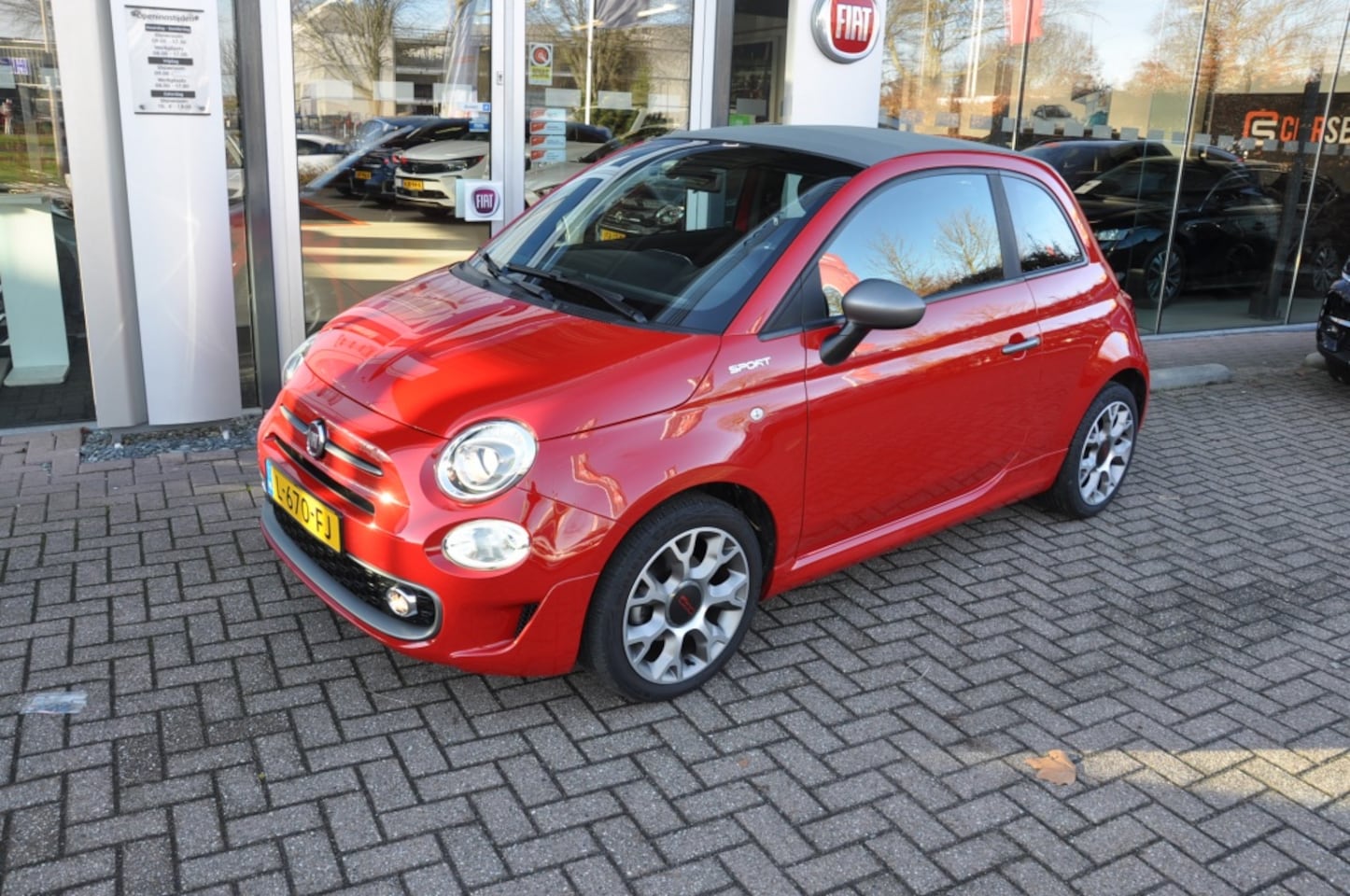 Fiat 500 C - 1.0 Hybrid Sport Cabrio Clima Android/Apple - AutoWereld.nl