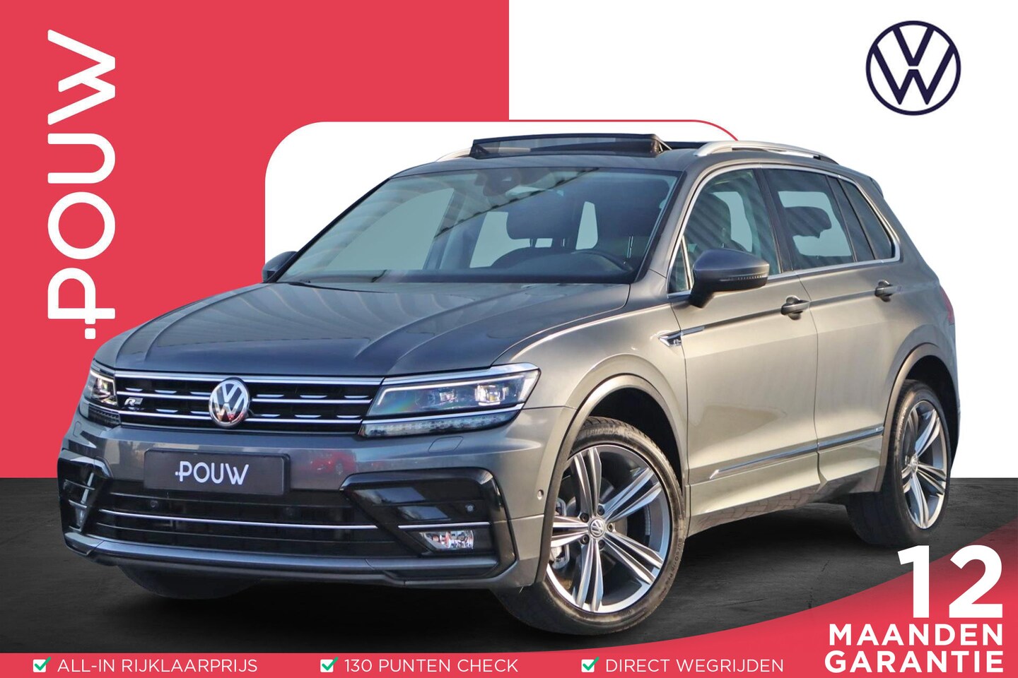Volkswagen Tiguan - 2.0 TSI 190pk 4Motion Highline Business R | Panoramadak | 4-Motion | Trekhaak | All-season - AutoWereld.nl