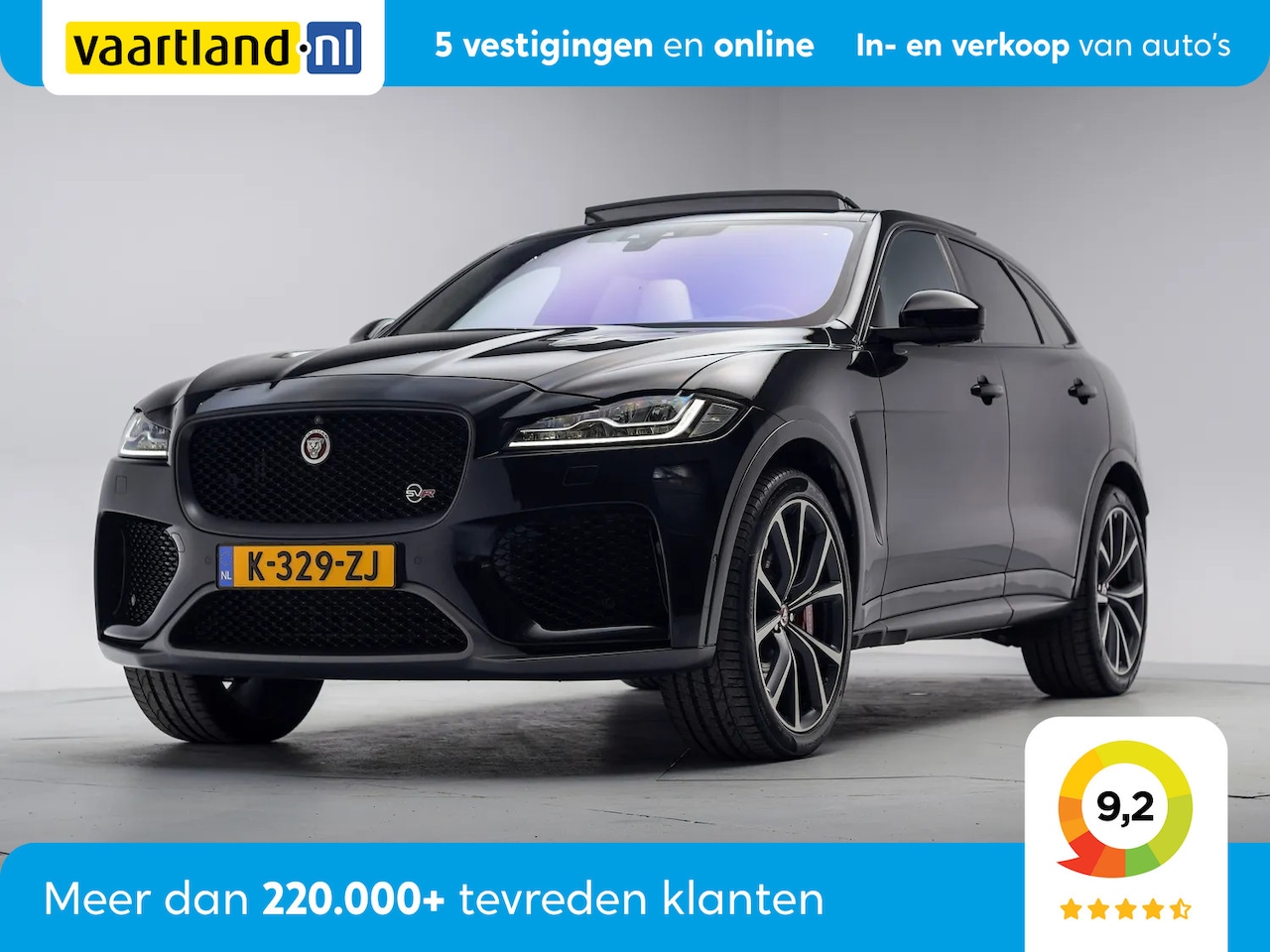 Jaguar F-Pace - 5.0 V8 S/C AWD SVR [ Dealer onderhouden ][ Panorama Leder Kuipstoelen Meridian Stoelventil - AutoWereld.nl