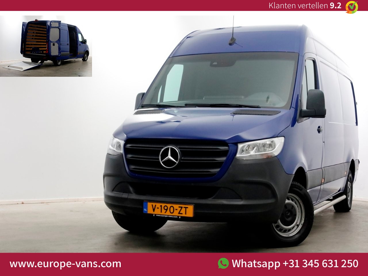 Mercedes-Benz Sprinter - 316 CDI 163pk L2H2 7G Automaat Navi/Camera/Laadklep 500kg 06-2019 - AutoWereld.nl