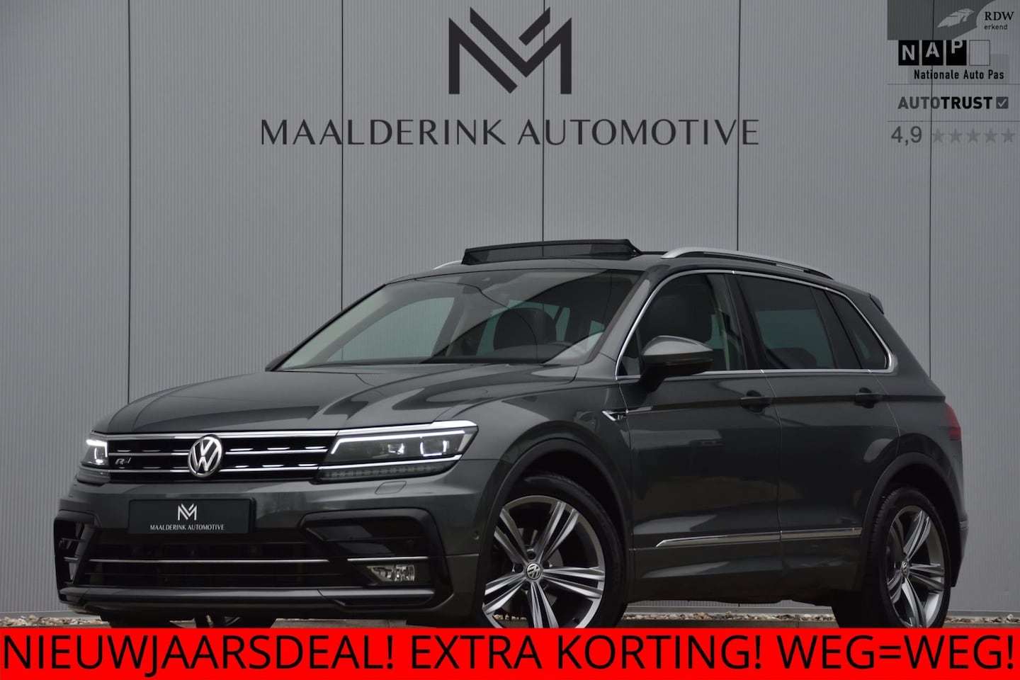 Volkswagen Tiguan - 1.5 TSI DSG R-Line Panodak, Leder, Trekhaak uitkl., Digitale Cockpit, 3D Camera - AutoWereld.nl