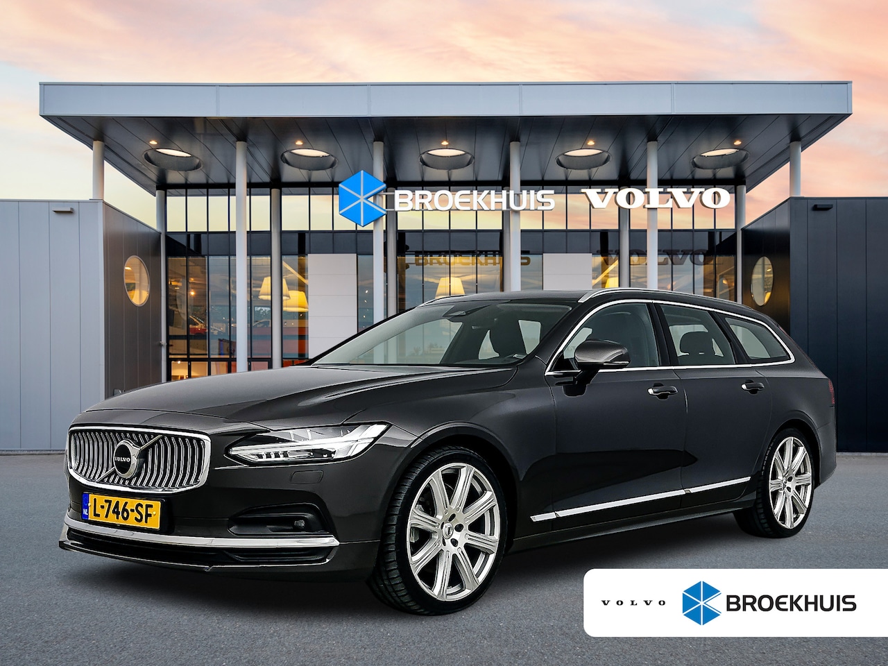 Volvo V90 - B4 Inscription | 20" | Panoramadak | Harman Kardon | Full LED | Elektr. verst. Stoelen | S - AutoWereld.nl