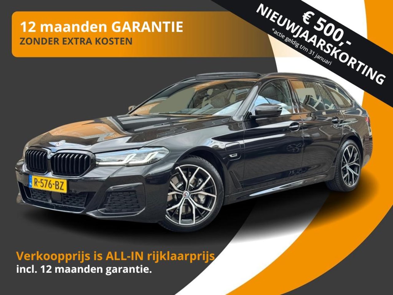 BMW 5-serie Touring - TOURING 530e PHEV M-SPORT PANODAK/LEER/LASER/TREKHAAK/NL-AUTO - AutoWereld.nl