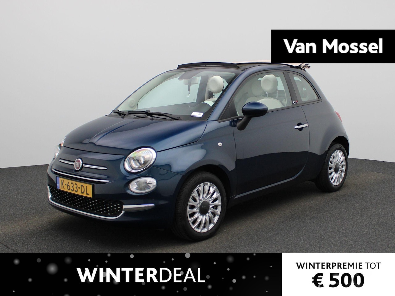 Fiat 500 C - 1.0 Hybrid Lounge | APPLE CARPLAY - ANDROID AUTO | CRUISE CONTROL | AIRCO | MULTIFUNCTIONE - AutoWereld.nl