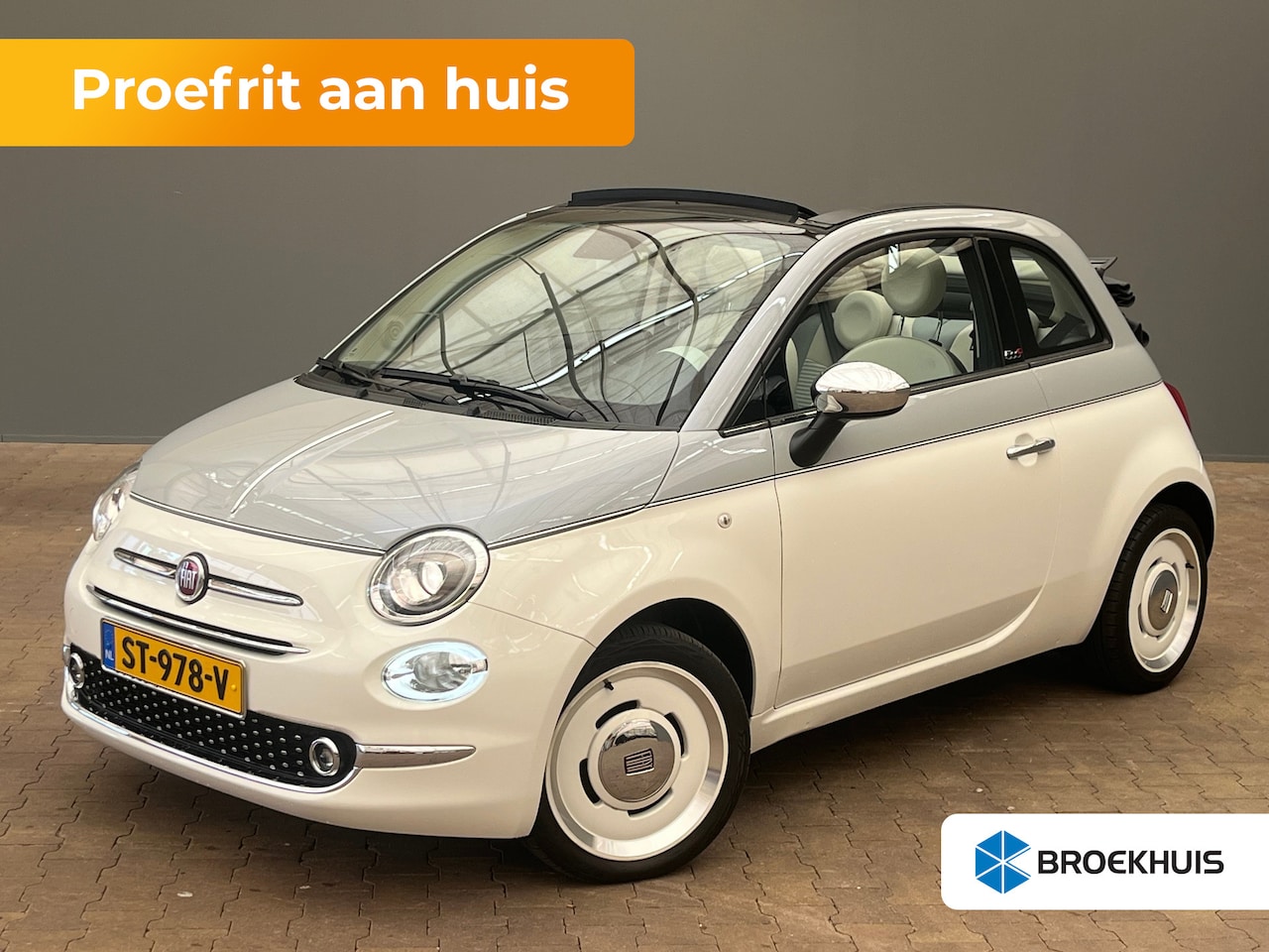 Fiat 500 C - 0.9 TwinAir Turbo Collezione 2 Tone Kleur! | Navigatie | Airco | Cabrio! | Parkeersenosren - AutoWereld.nl