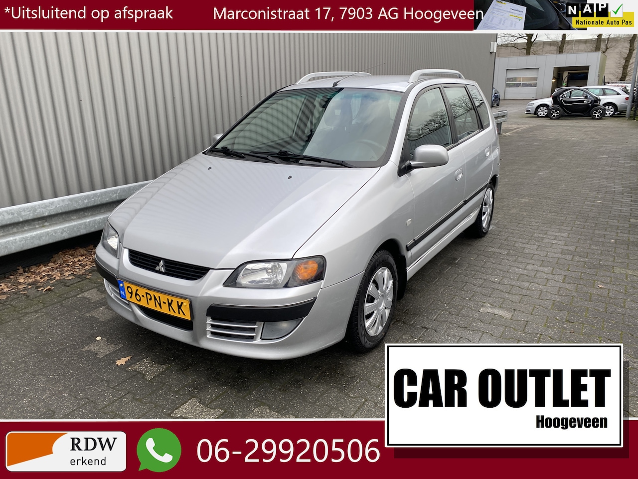 Mitsubishi Space Star - 1.6 Invite Silver INRUILKOOPJE! 108Dkm.NAP, A/C, Navi, Trekh, – Inruil Mogelijk – - AutoWereld.nl