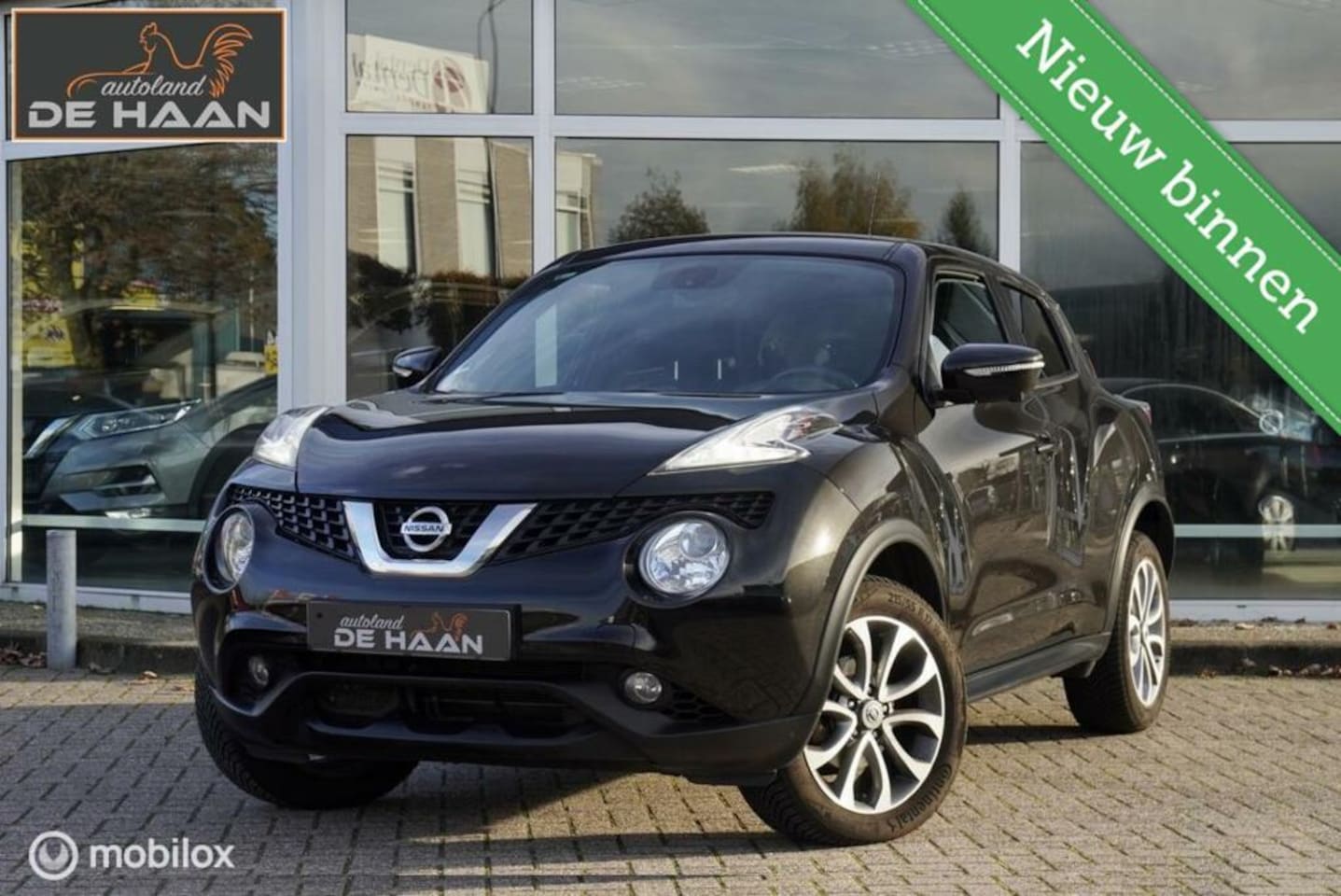 Nissan Juke - ELEKTRISCH GLAZEN PANORAMADAK LEDEREN INT FULL OPTIONS !! TEKNA AUT. 1.6 DIG-T NAVI PANO - AutoWereld.nl